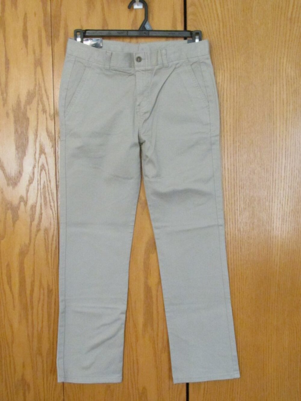 CHAPS BOY'S SZ 16 HUSKY PANTS KHAKI TAN ADJUSTABLE WAIST APPROVED SCHOOLWEAR NWT